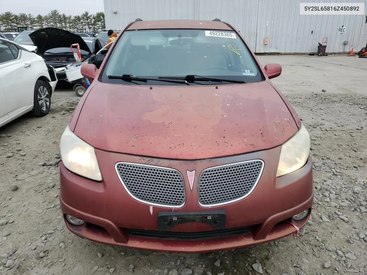 2006 Pontiac Vibe VIN: 5Y2SL65816Z450892 Lot: 49228365