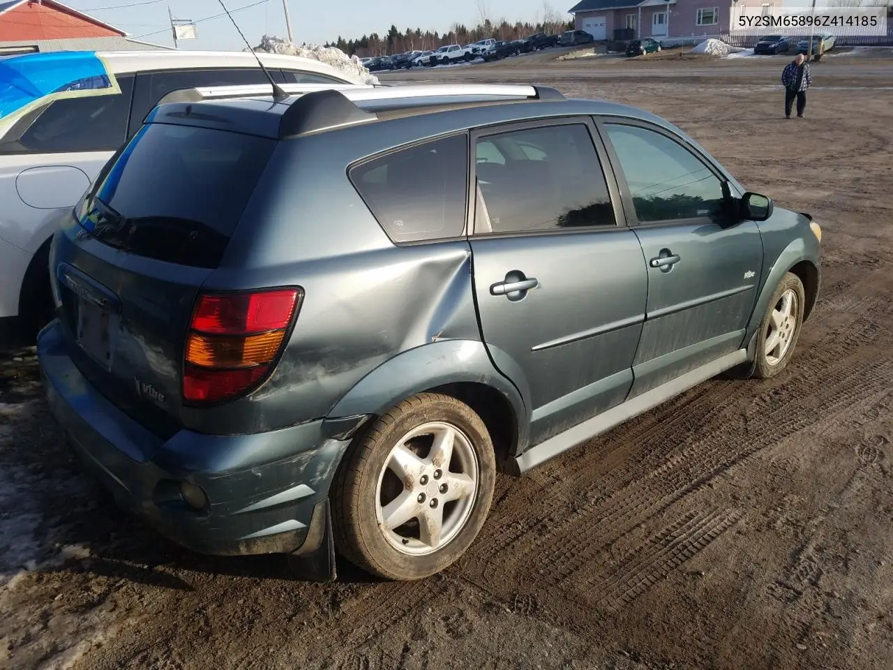 2006 Pontiac Vibe VIN: 5Y2SM65896Z414185 Lot: 49672935