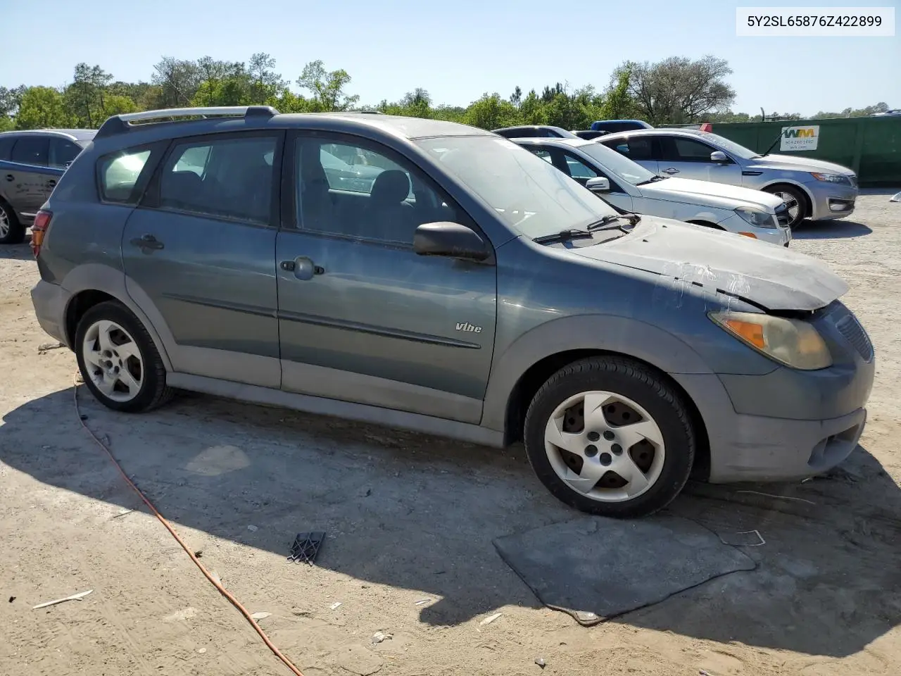 2006 Pontiac Vibe VIN: 5Y2SL65876Z422899 Lot: 53205095