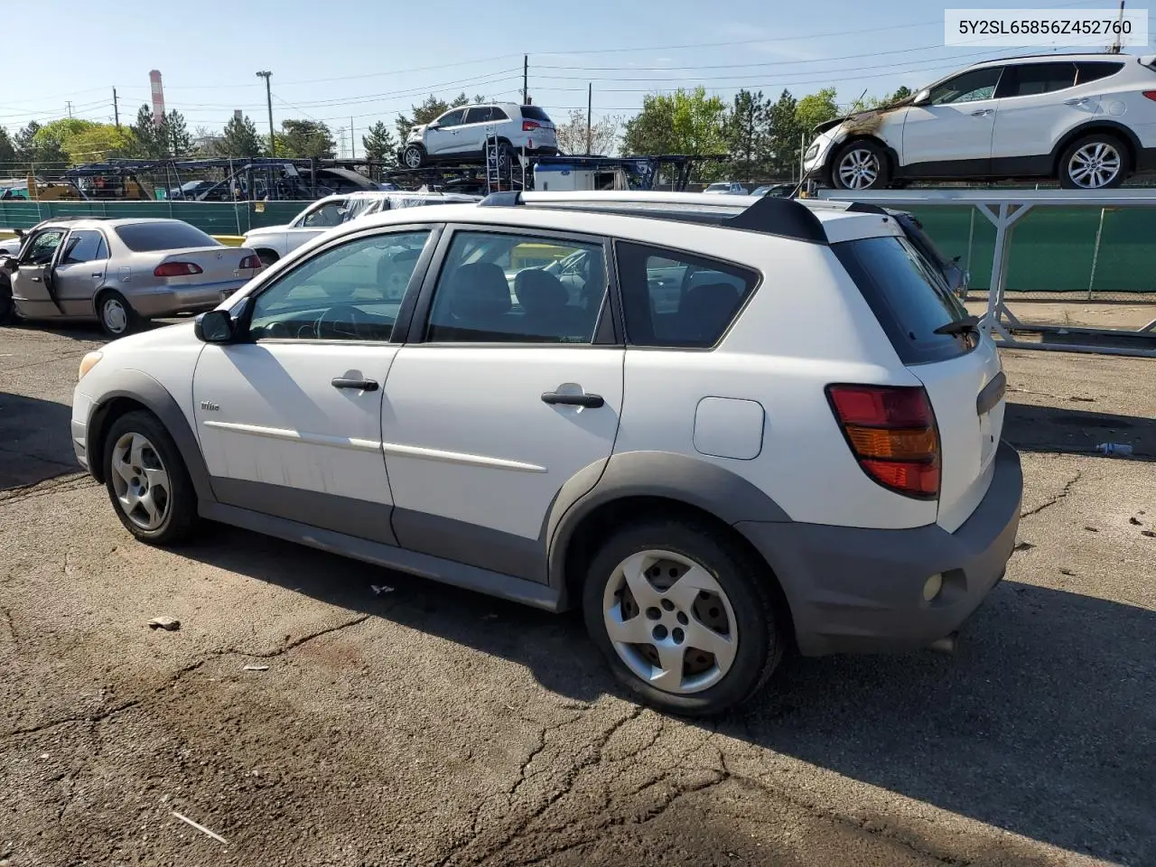 2006 Pontiac Vibe VIN: 5Y2SL65856Z452760 Lot: 56246455
