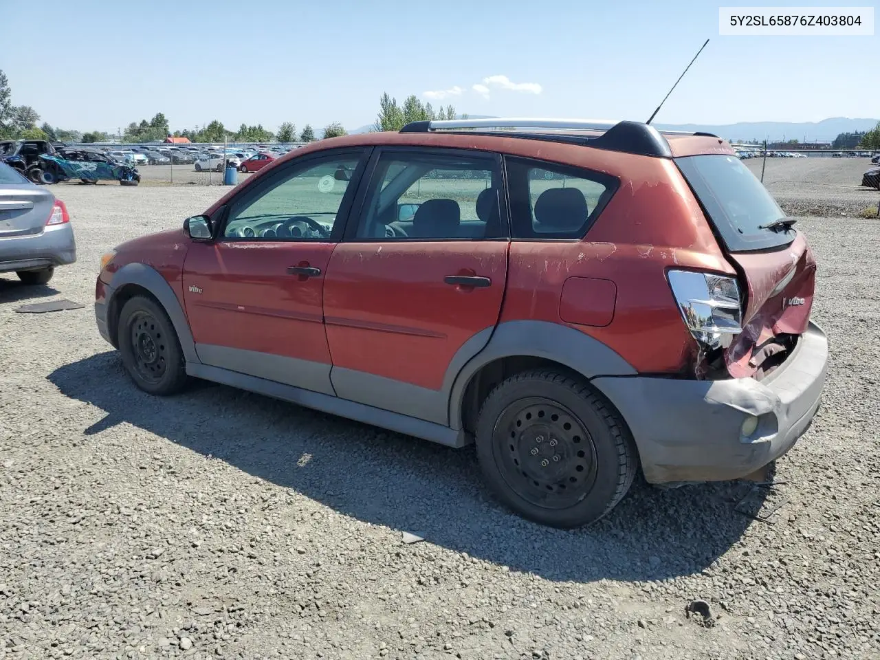 2006 Pontiac Vibe VIN: 5Y2SL65876Z403804 Lot: 61805645