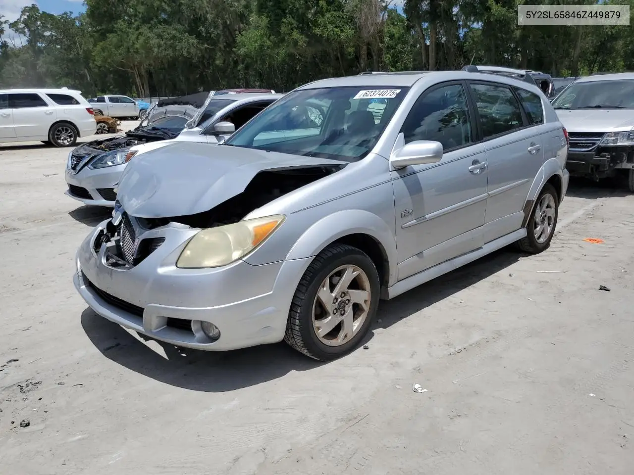 2006 Pontiac Vibe VIN: 5Y2SL65846Z449879 Lot: 62374075