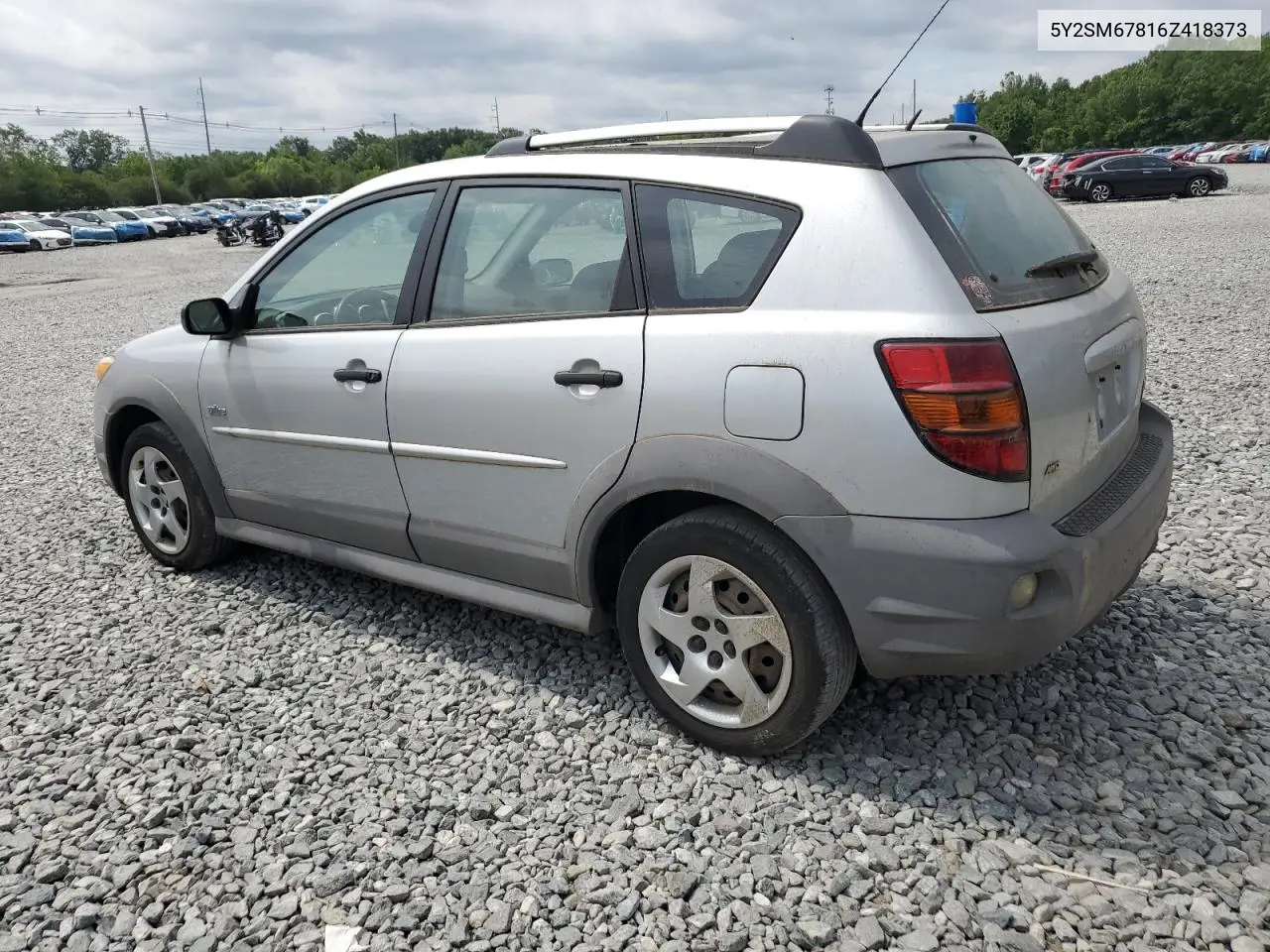 2006 Pontiac Vibe VIN: 5Y2SM67816Z418373 Lot: 63330155