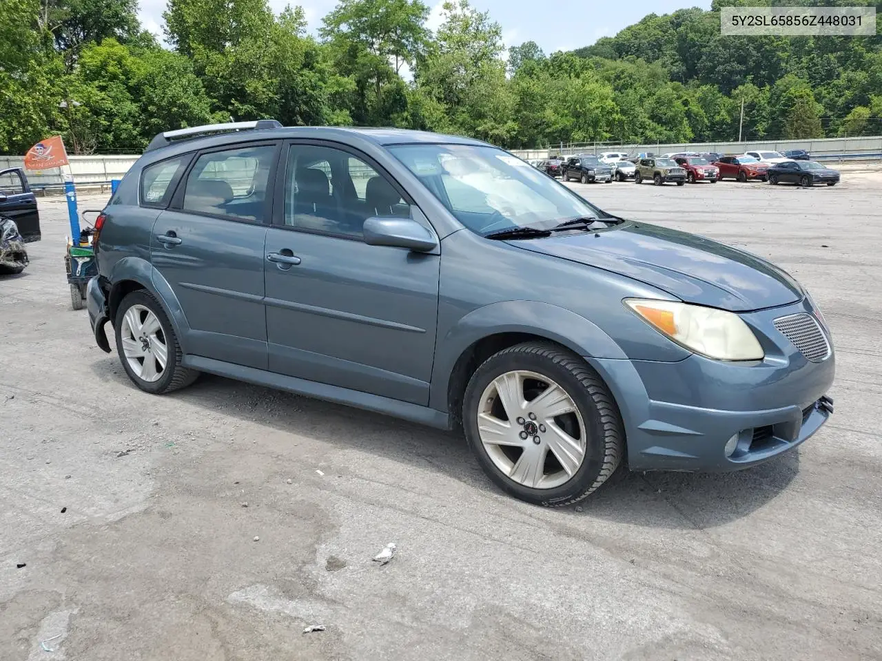 2006 Pontiac Vibe VIN: 5Y2SL65856Z448031 Lot: 64110335