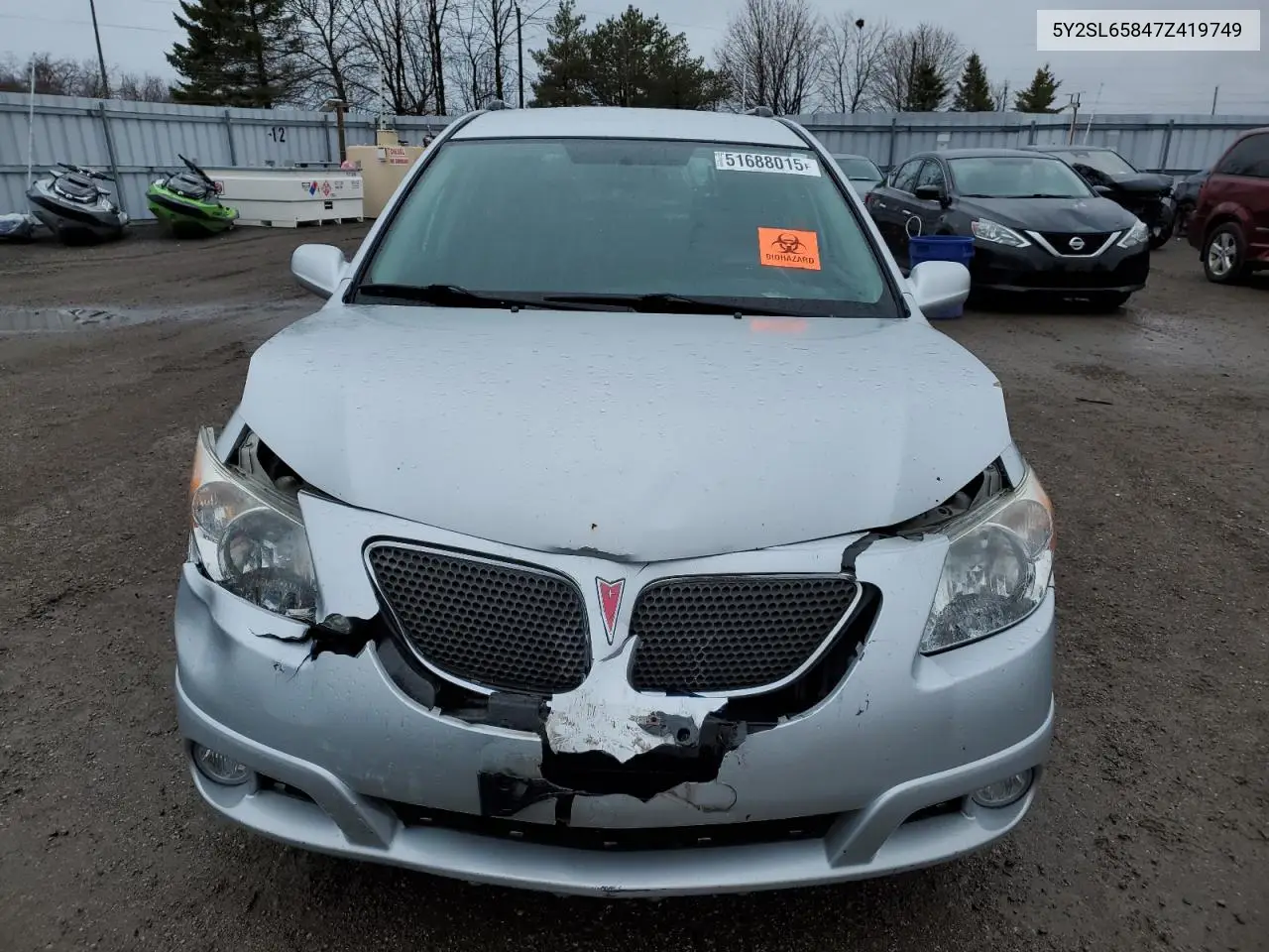 2007 Pontiac Vibe VIN: 5Y2SL65847Z419749 Lot: 51688015