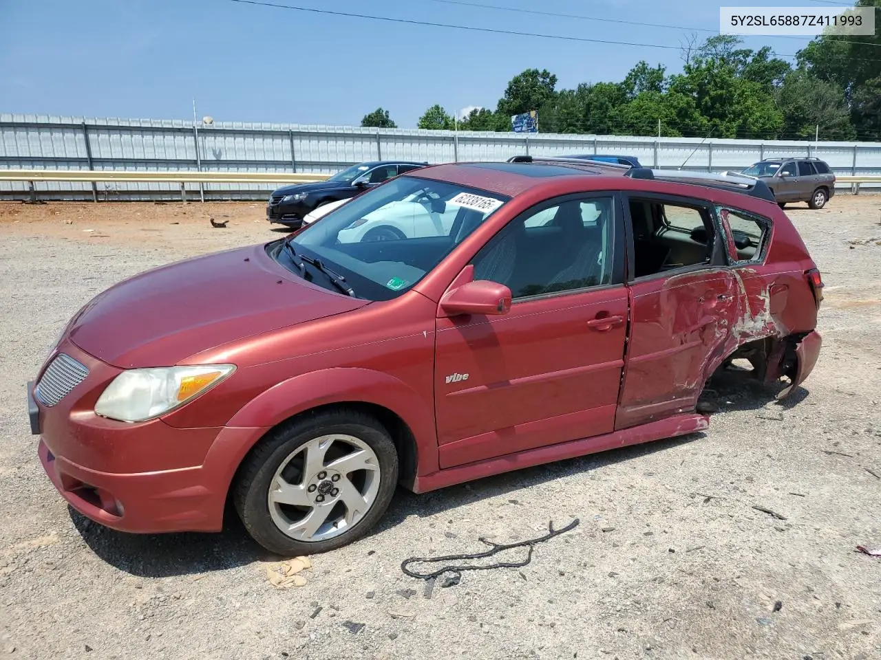 2007 Pontiac Vibe VIN: 5Y2SL65887Z411993 Lot: 62338165