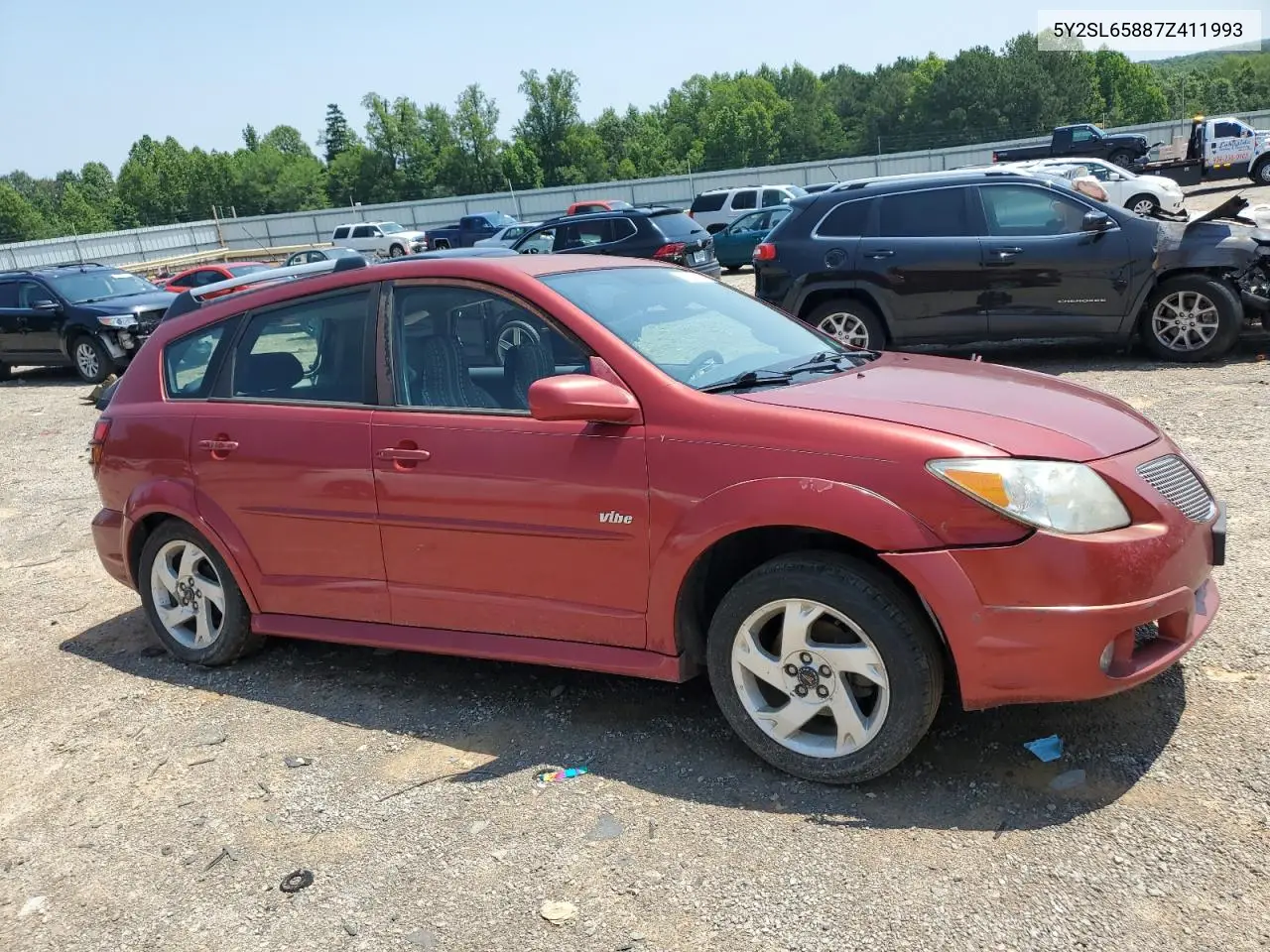2007 Pontiac Vibe VIN: 5Y2SL65887Z411993 Lot: 62338165