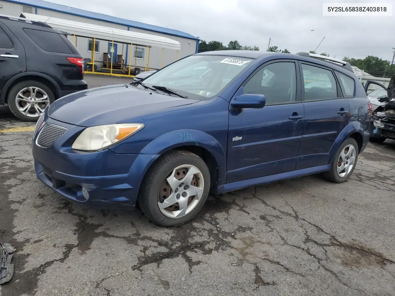 2008 Pontiac Vibe VIN: 5Y2SL65838Z403818 Lot: 61658875
