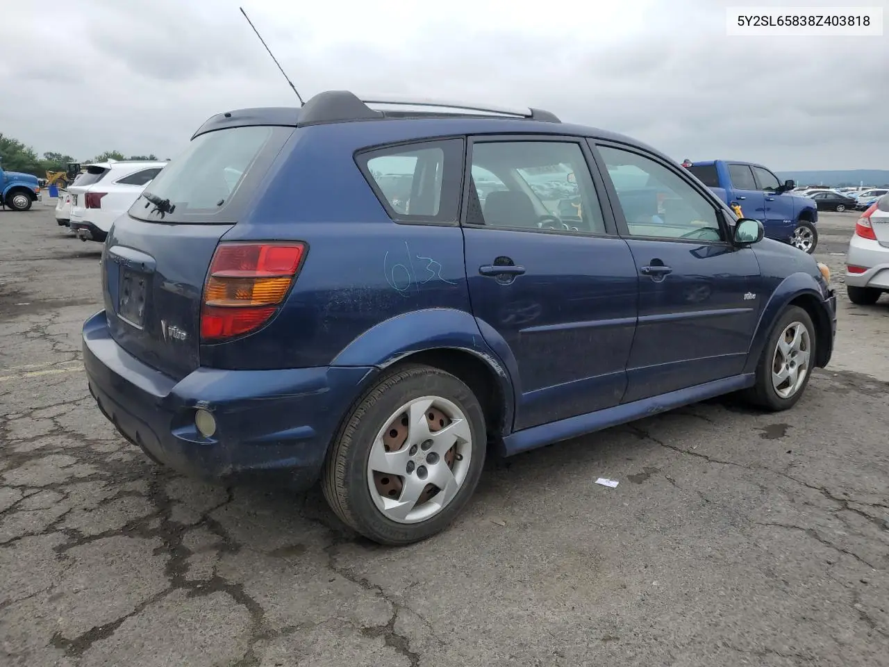 2008 Pontiac Vibe VIN: 5Y2SL65838Z403818 Lot: 61658875