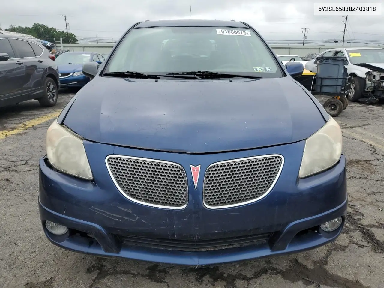 2008 Pontiac Vibe VIN: 5Y2SL65838Z403818 Lot: 61658875