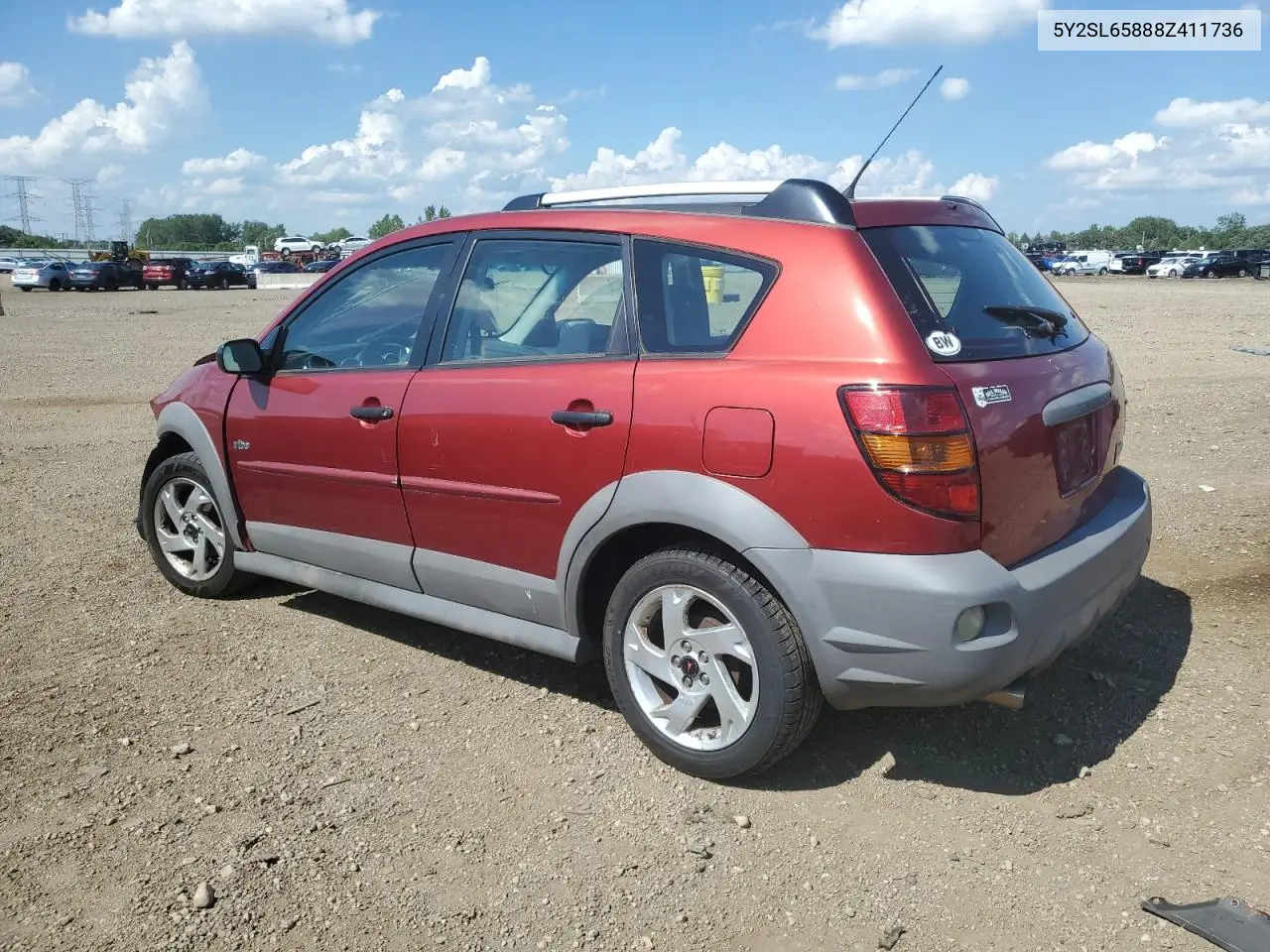 2008 Pontiac Vibe VIN: 5Y2SL65888Z411736 Lot: 62491815