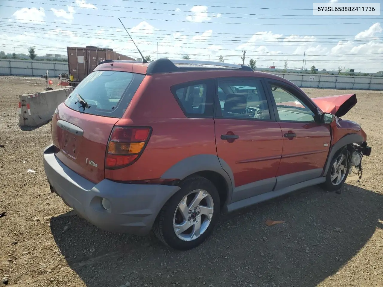 2008 Pontiac Vibe VIN: 5Y2SL65888Z411736 Lot: 62491815