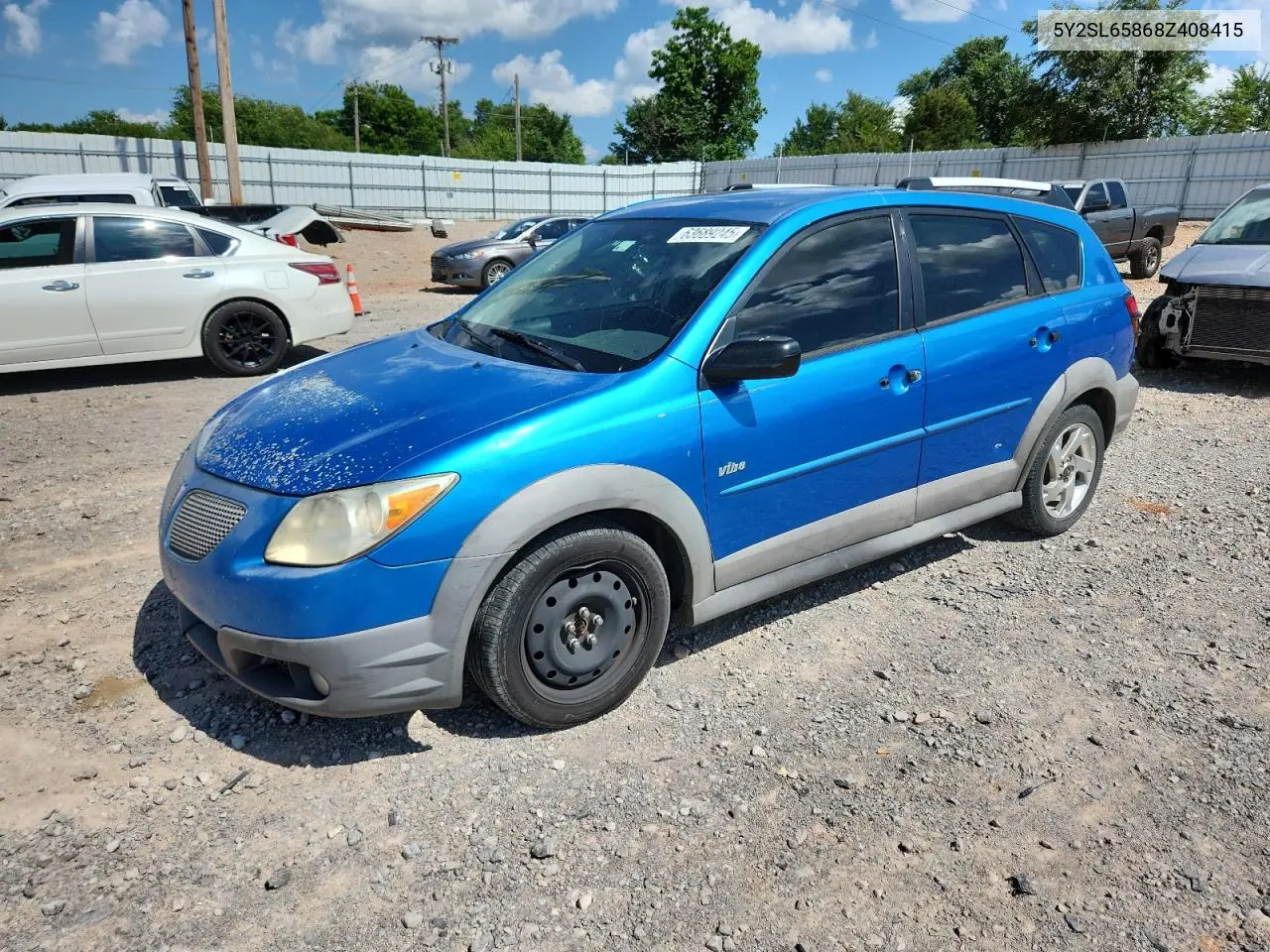 2008 Pontiac Vibe VIN: 5Y2SL65868Z408415 Lot: 63689245