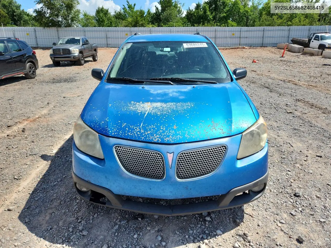 2008 Pontiac Vibe VIN: 5Y2SL65868Z408415 Lot: 63689245
