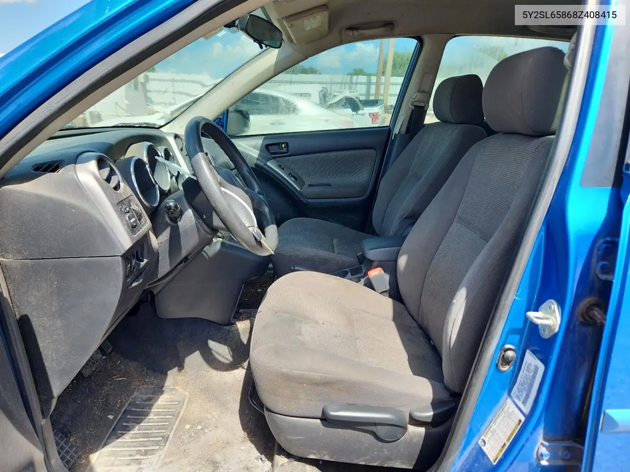 2008 Pontiac Vibe VIN: 5Y2SL65868Z408415 Lot: 63689245