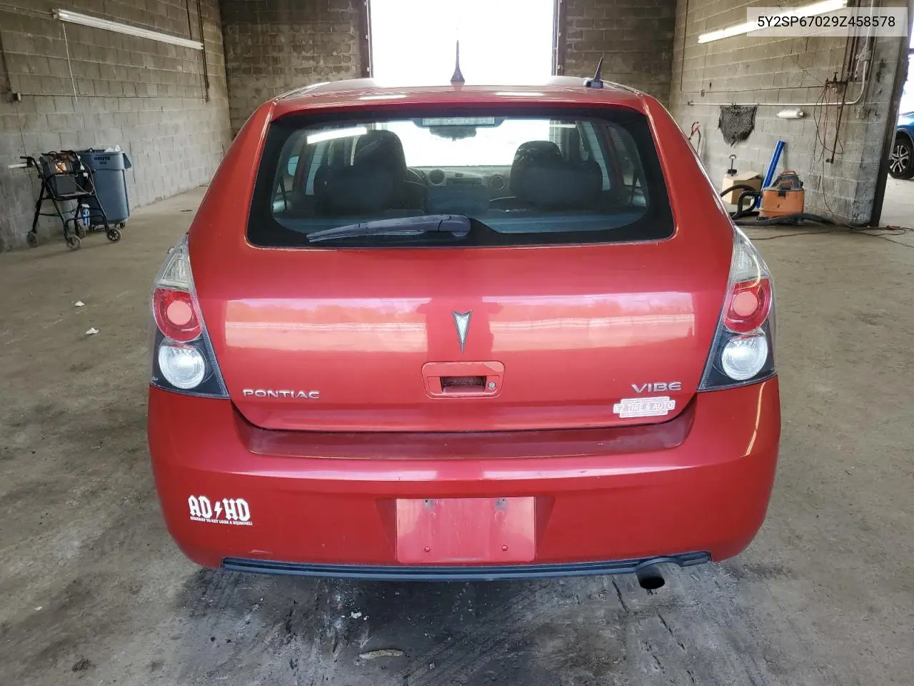 2009 Pontiac Vibe VIN: 5Y2SP67029Z458578 Lot: 56288315