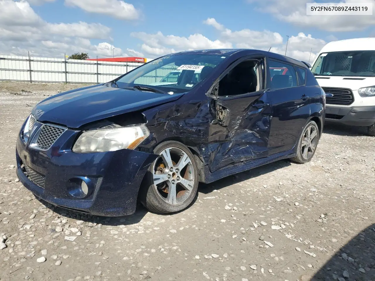 2009 Pontiac Vibe Gt VIN: 5Y2FN67089Z443119 Lot: 61194155