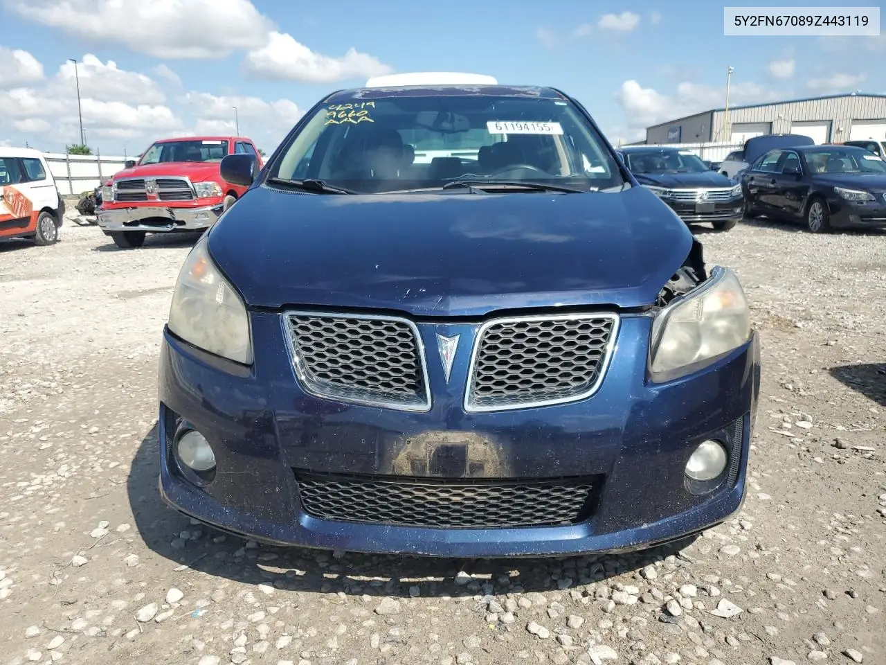 2009 Pontiac Vibe Gt VIN: 5Y2FN67089Z443119 Lot: 61194155