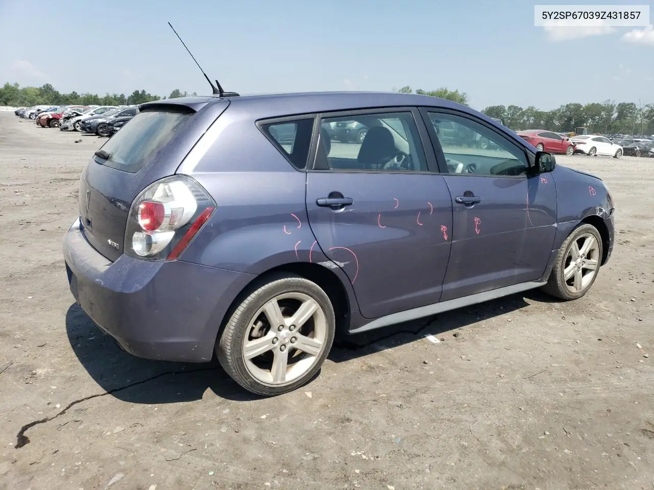 2009 Pontiac Vibe VIN: 5Y2SP67039Z431857 Lot: 62357425