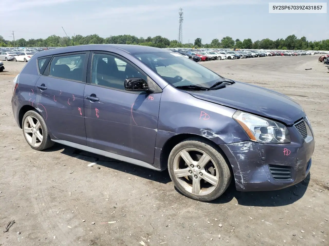 2009 Pontiac Vibe VIN: 5Y2SP67039Z431857 Lot: 62357425