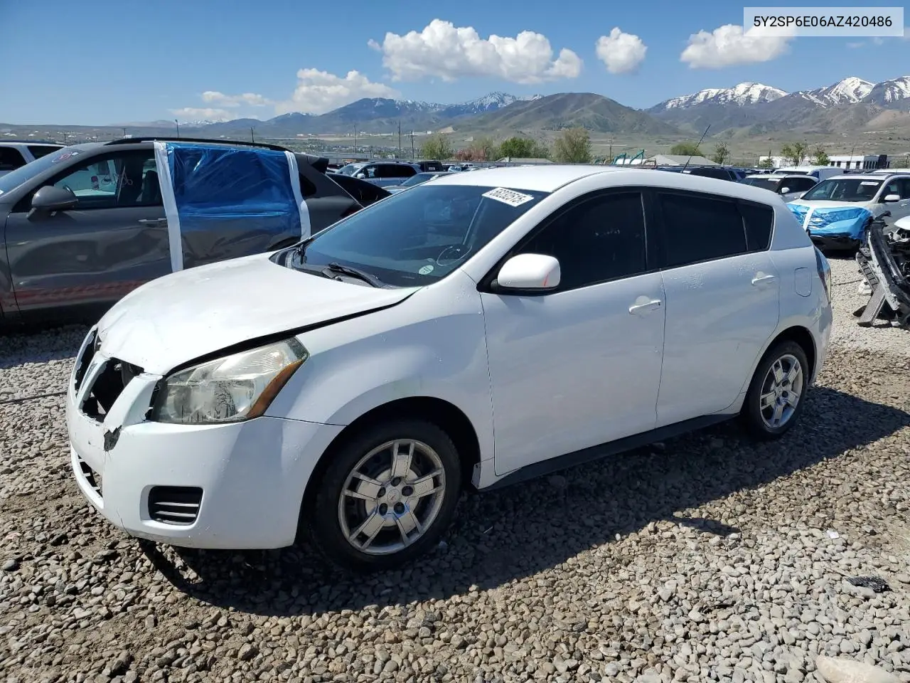2010 Pontiac Vibe VIN: 5Y2SP6E06AZ420486 Lot: 56232515
