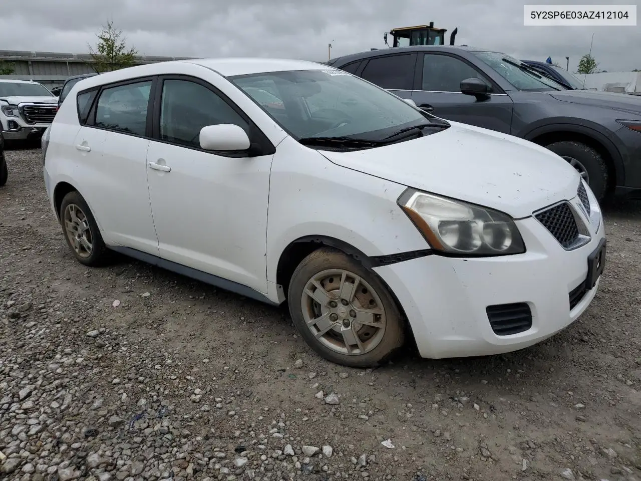 2010 Pontiac Vibe VIN: 5Y2SP6E03AZ412104 Lot: 56875495