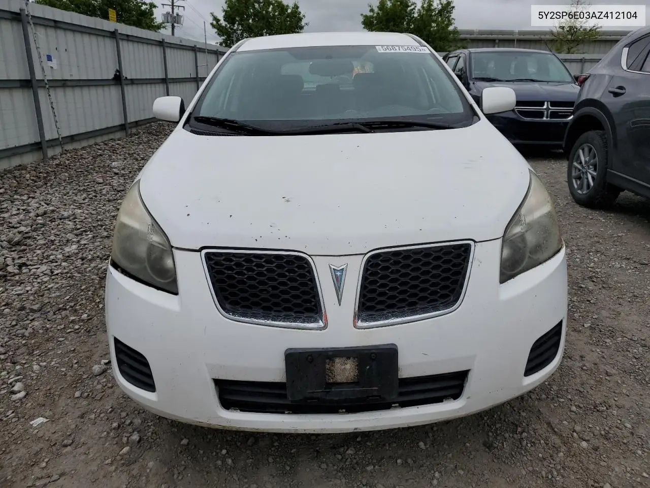 2010 Pontiac Vibe VIN: 5Y2SP6E03AZ412104 Lot: 56875495