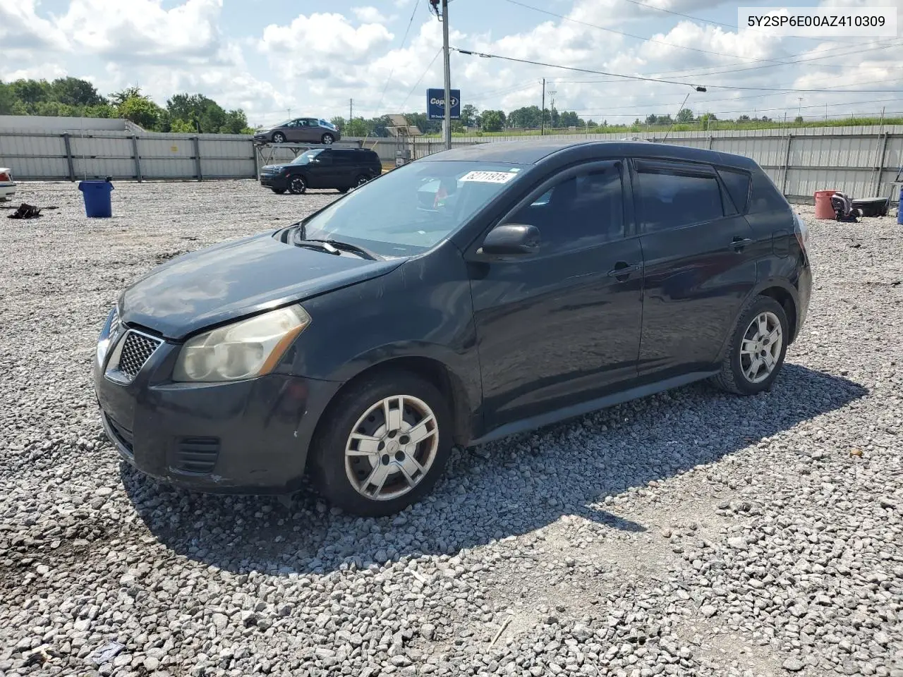 2010 Pontiac Vibe VIN: 5Y2SP6E00AZ410309 Lot: 62711915