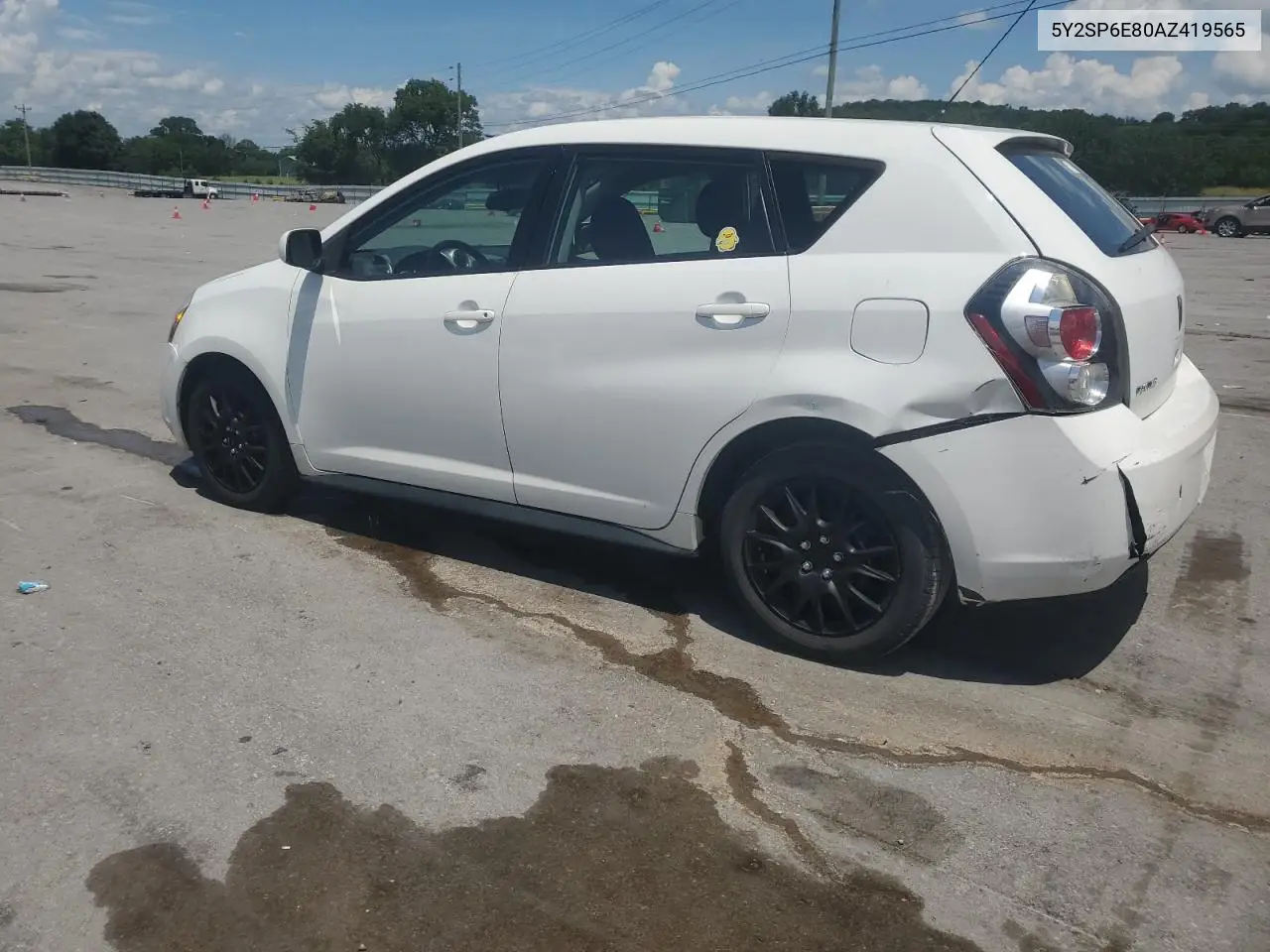 2010 Pontiac Vibe VIN: 5Y2SP6E80AZ419565 Lot: 63961765