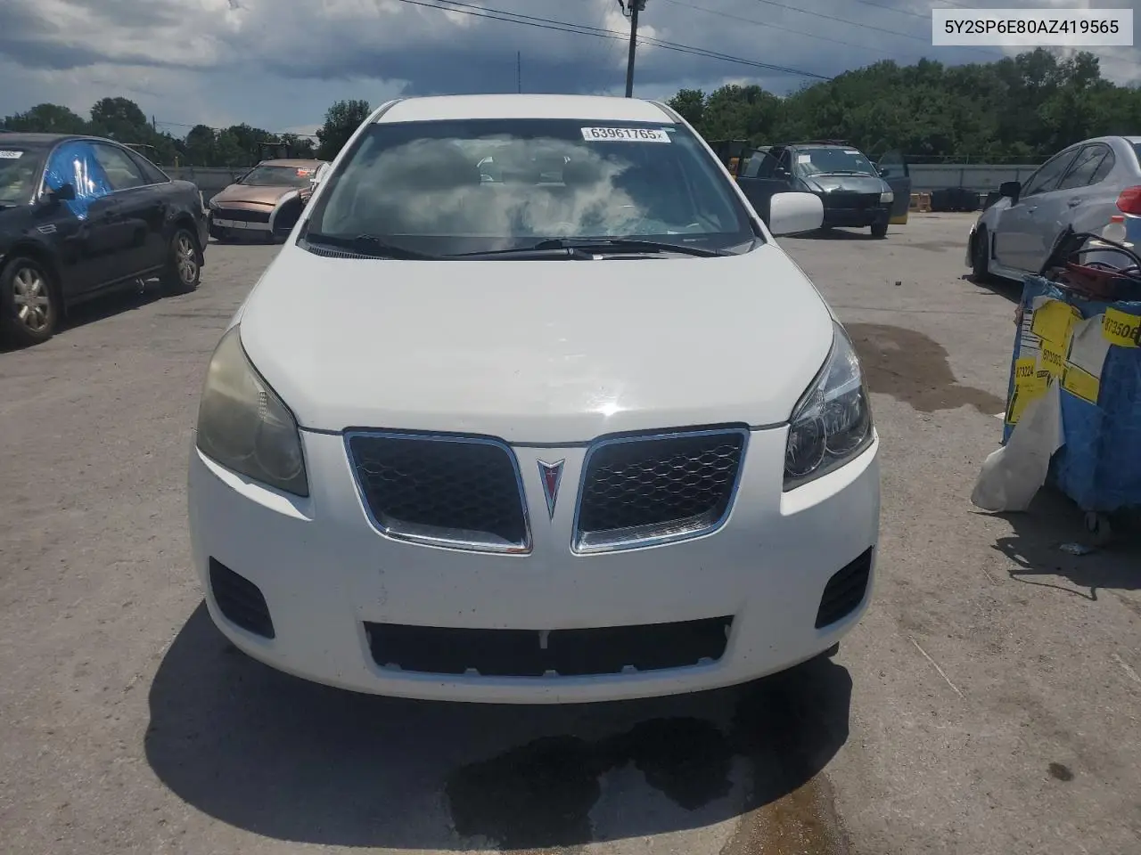 2010 Pontiac Vibe VIN: 5Y2SP6E80AZ419565 Lot: 63961765
