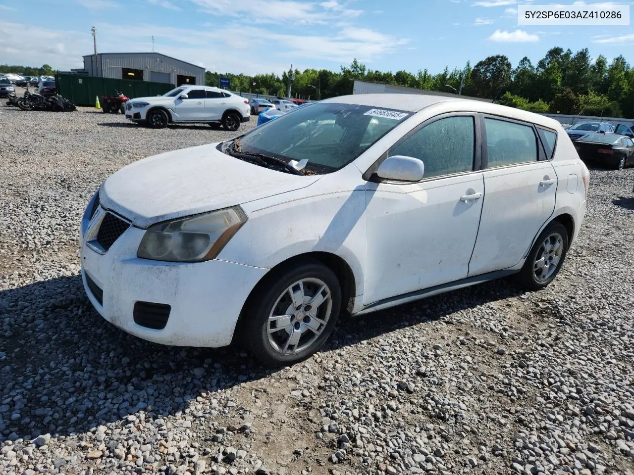 2010 Pontiac Vibe VIN: 5Y2SP6E03AZ410286 Lot: 64865645