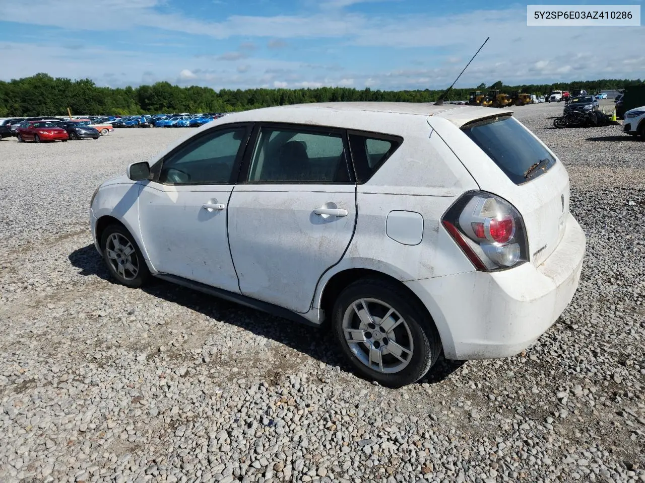 2010 Pontiac Vibe VIN: 5Y2SP6E03AZ410286 Lot: 64865645