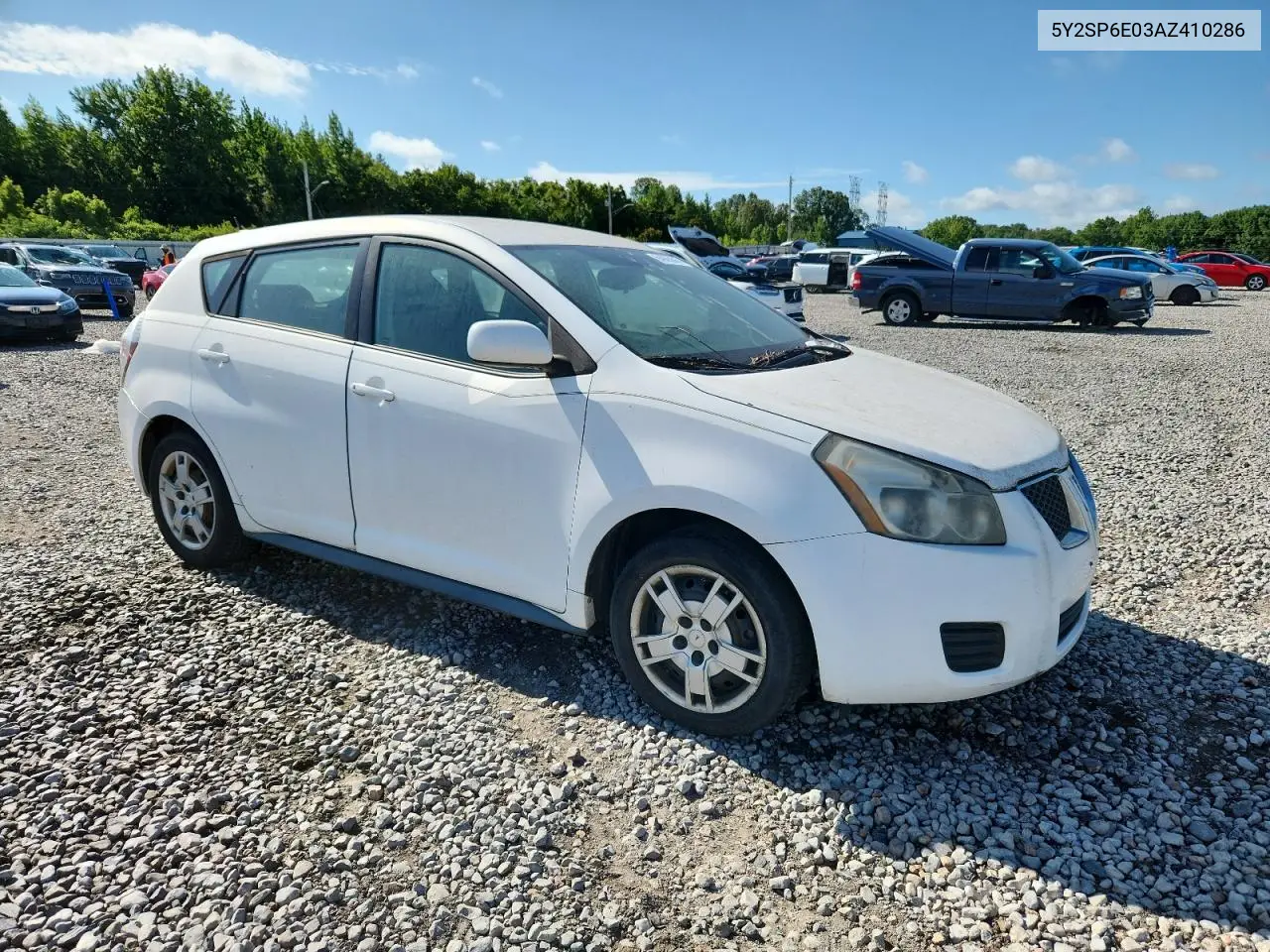2010 Pontiac Vibe VIN: 5Y2SP6E03AZ410286 Lot: 64865645