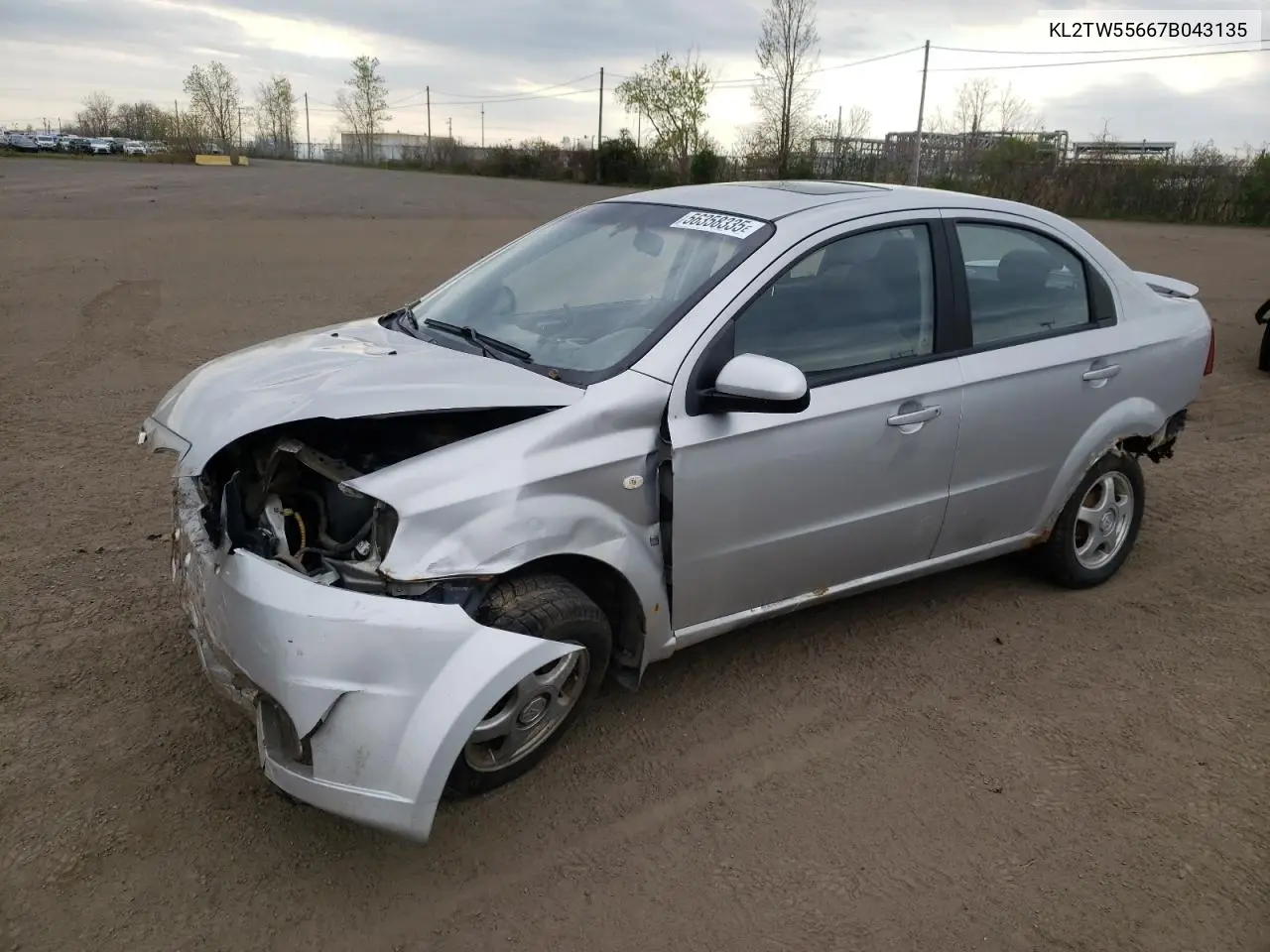 2007 Pontiac Wave Lt VIN: KL2TW55667B043135 Lot: 56358335
