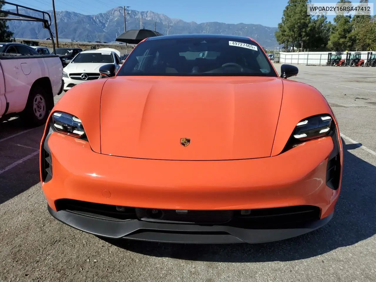 2024 Porsche Taycan Gts VIN: WP0AD2Y16RSA47412 Lot: 49727465