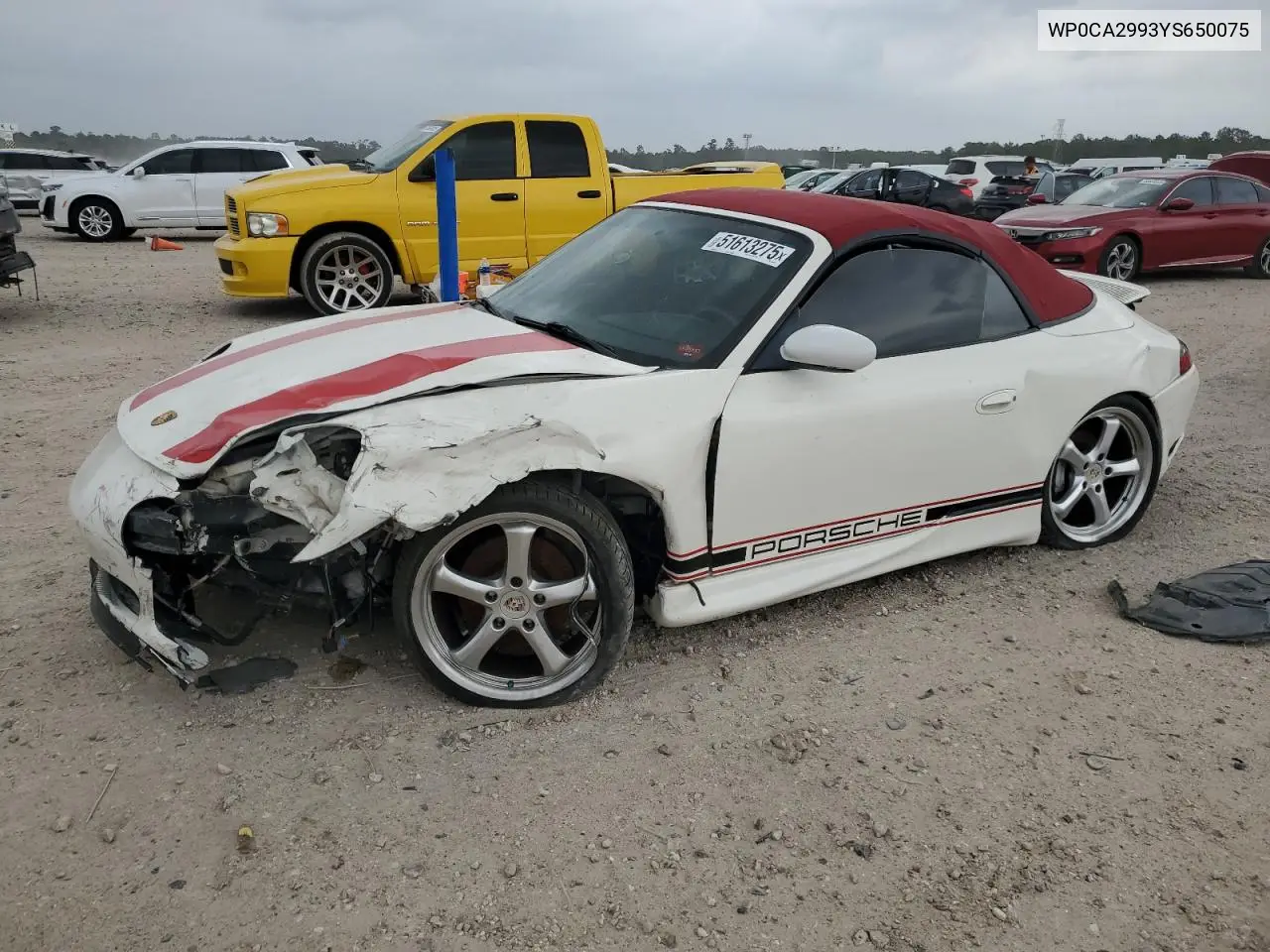 2000 Porsche 911 Carrera 2 VIN: WP0CA2993YS650075 Lot: 51613275