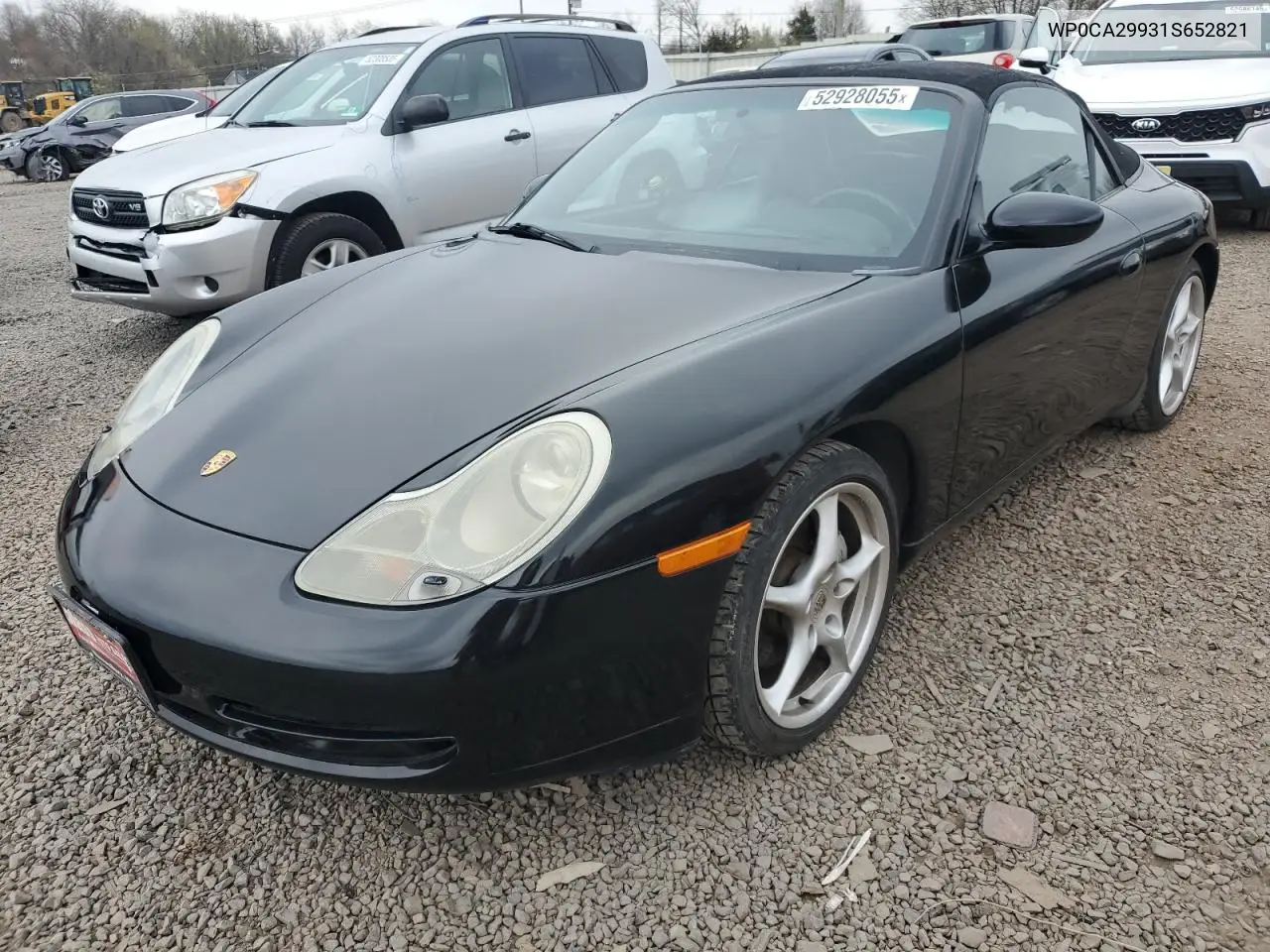 2001 Porsche 911 Carrera 2 VIN: WP0CA29931S652821 Lot: 52928055
