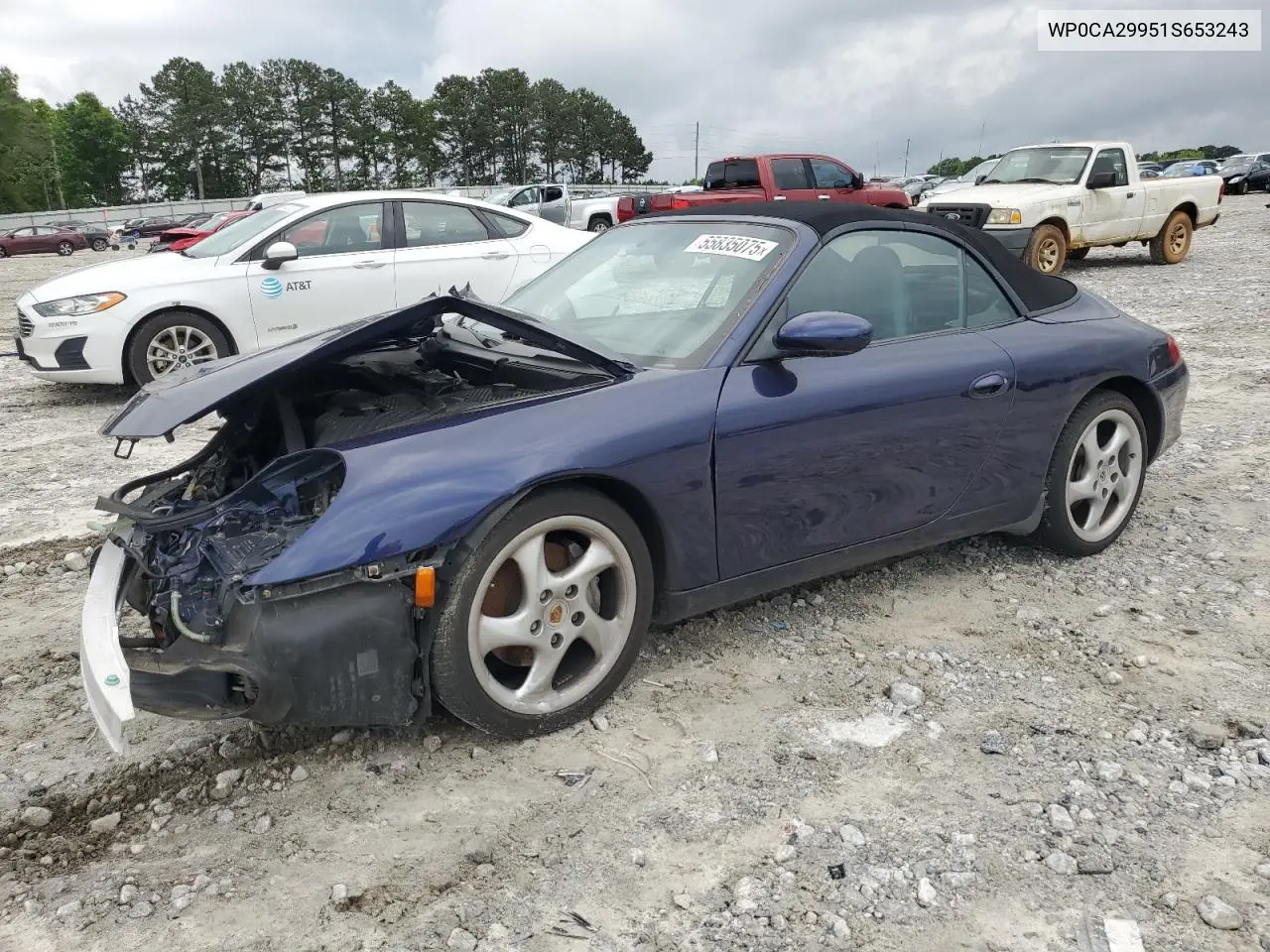 2001 Porsche 911 Carrera 2 VIN: WP0CA29951S653243 Lot: 55835075