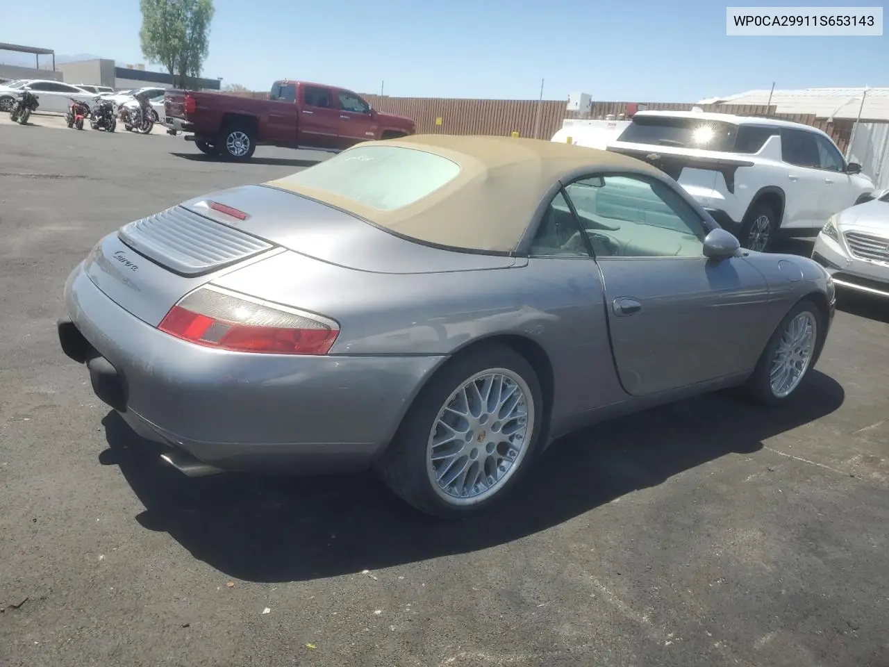 2001 Porsche 911 Carrera 2 VIN: WP0CA29911S653143 Lot: 61147845