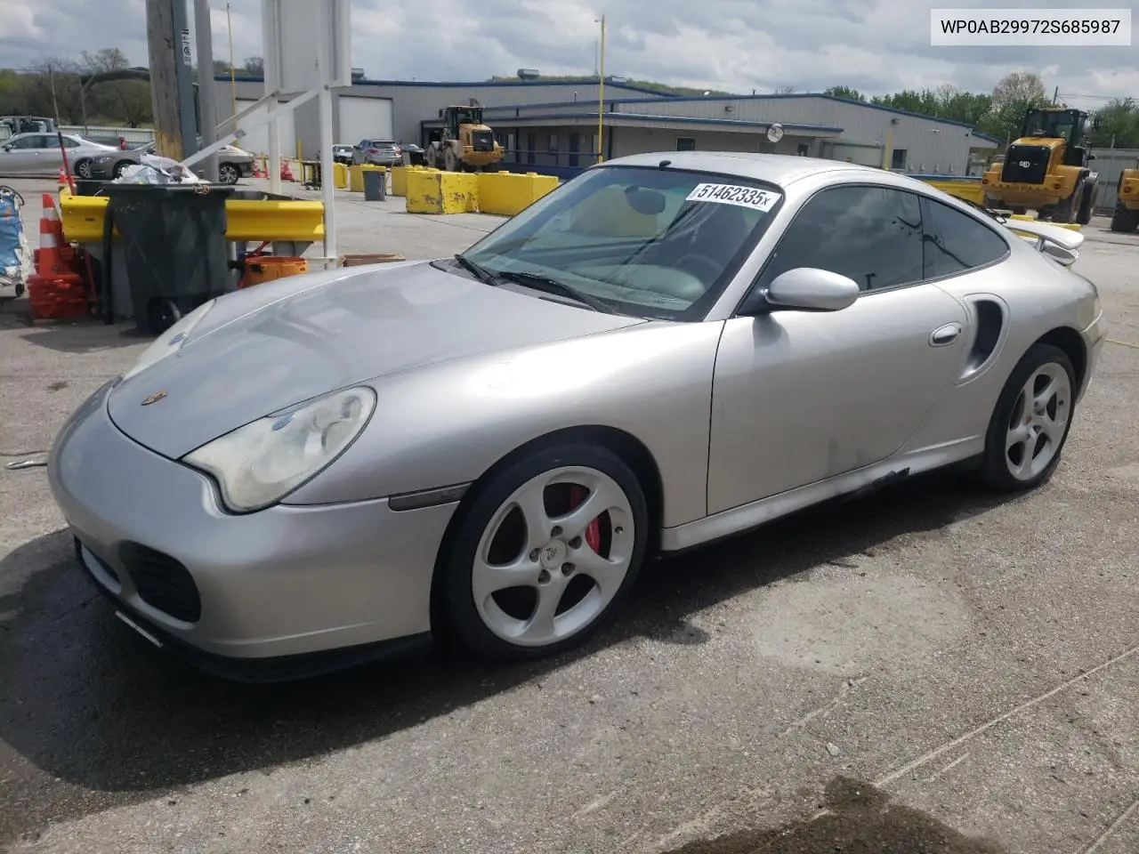 2002 Porsche 911 Turbo VIN: WP0AB29972S685987 Lot: 51462335