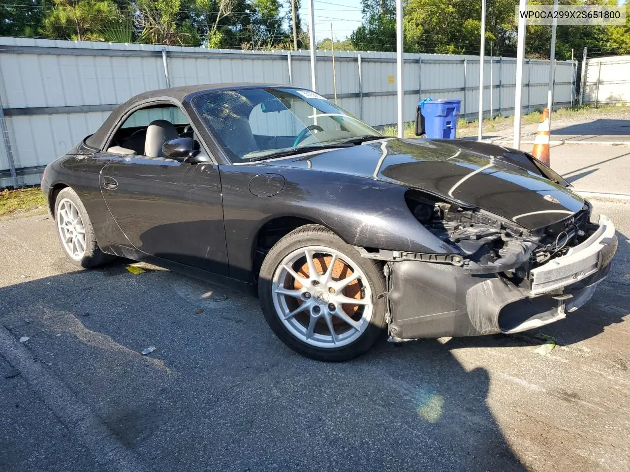 2002 Porsche 911 Carrera 2 VIN: WP0CA299X2S651800 Lot: 55756675
