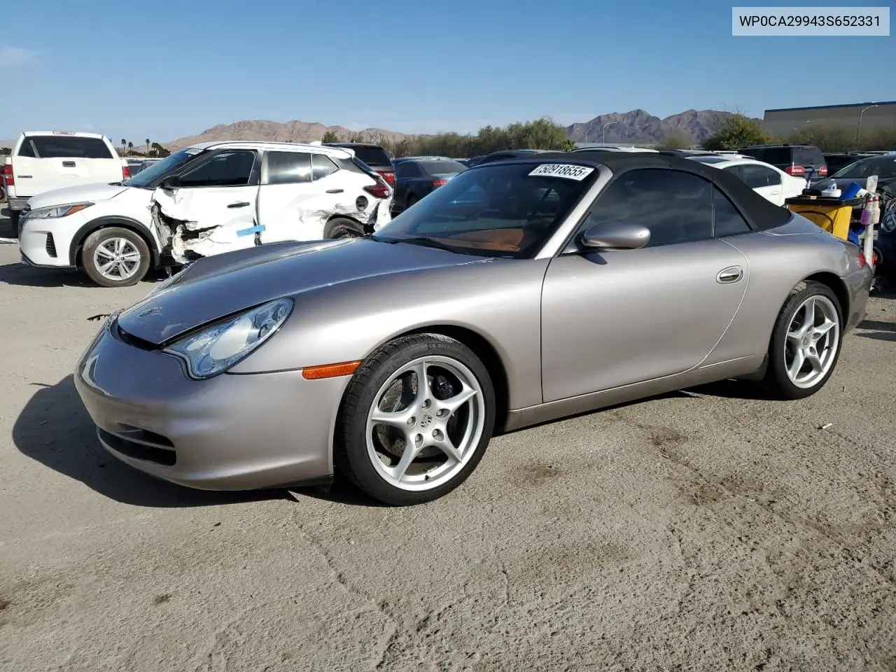 2003 Porsche 911 Carrera 2 VIN: WP0CA29943S652331 Lot: 50918655