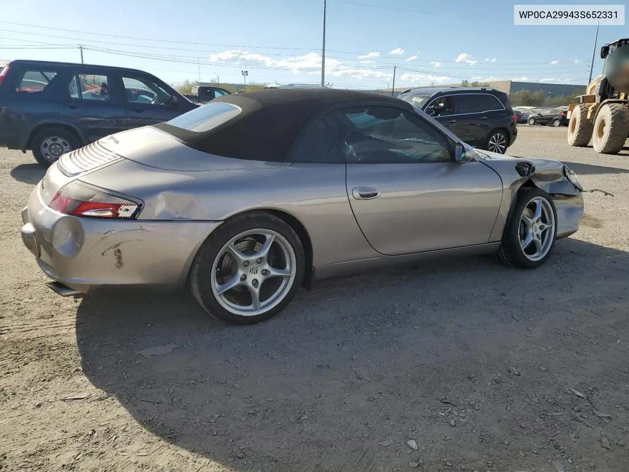 2003 Porsche 911 Carrera 2 VIN: WP0CA29943S652331 Lot: 50918655