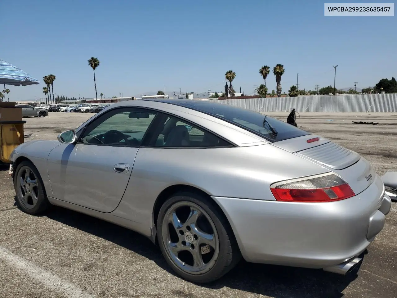 2003 Porsche 911 Targa VIN: WP0BA29923S635457 Lot: 61446545
