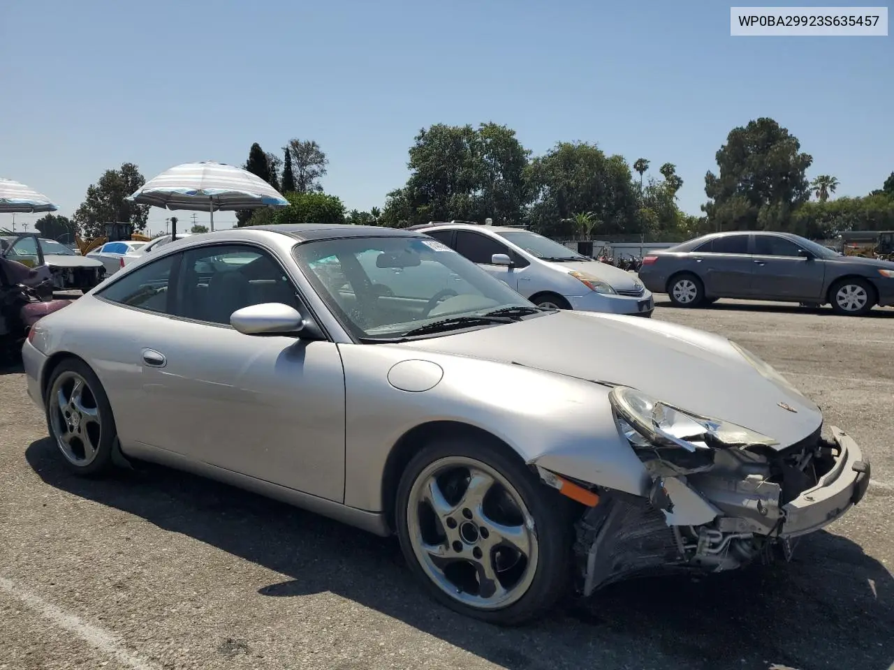 2003 Porsche 911 Targa VIN: WP0BA29923S635457 Lot: 61446545