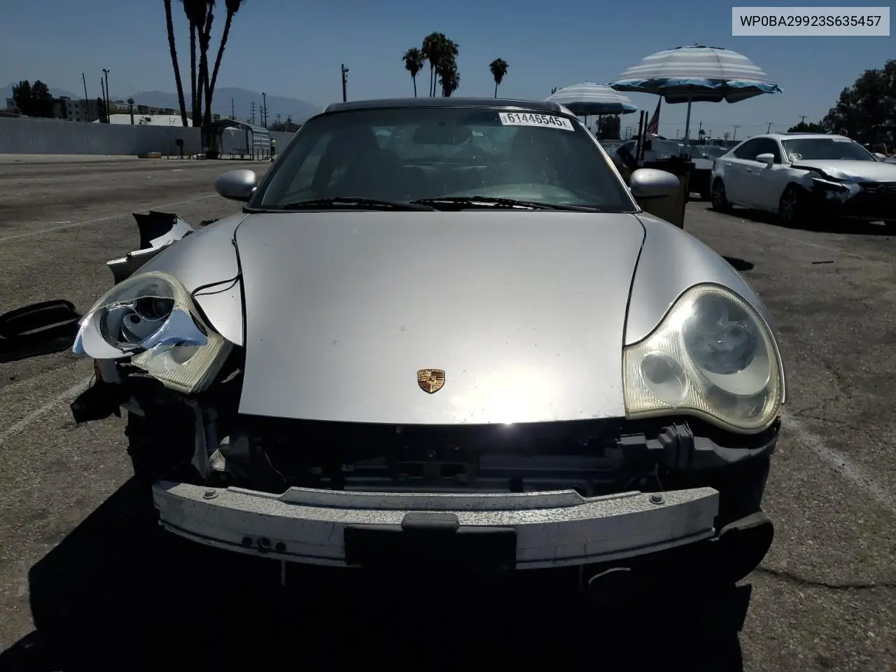 2003 Porsche 911 Targa VIN: WP0BA29923S635457 Lot: 61446545