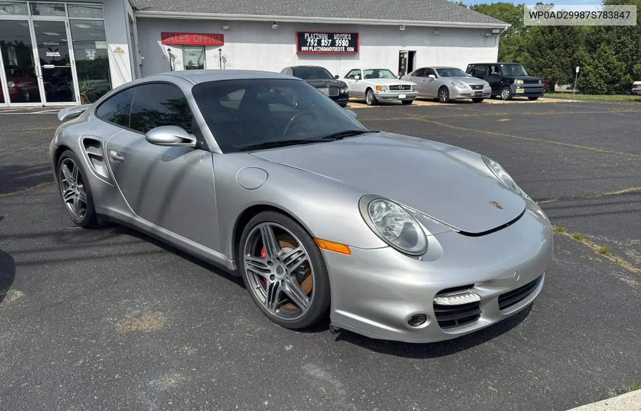 2007 Porsche 911 Turbo VIN: WP0AD29987S783847 Lot: 56954555