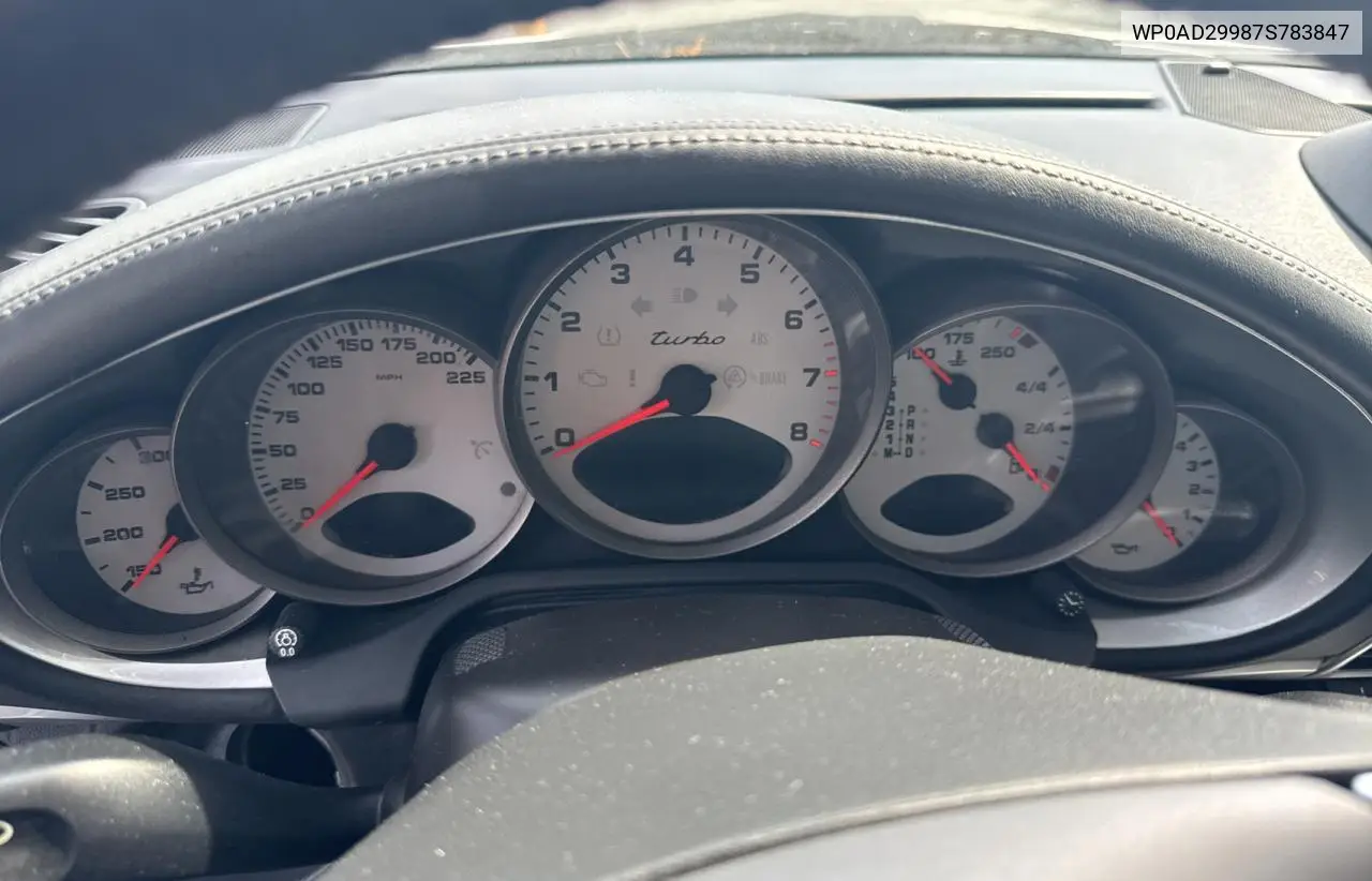2007 Porsche 911 Turbo VIN: WP0AD29987S783847 Lot: 56954555