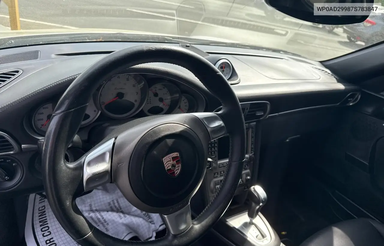 2007 Porsche 911 Turbo VIN: WP0AD29987S783847 Lot: 56954555