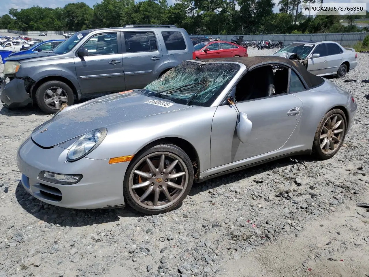 2007 Porsche 911 New Generation Carrera Cabriolet VIN: WP0CA29967S765350 Lot: 61020135